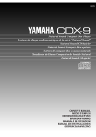 Yamaha CDX-9 - Owners Manual 